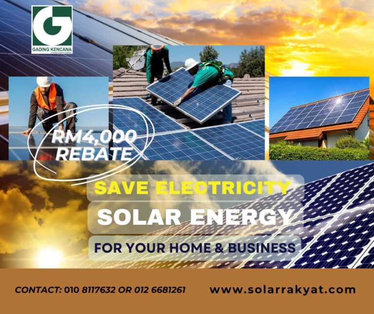 Save Electricity with Solar Energy: RM4,000 Rebate for Your Home